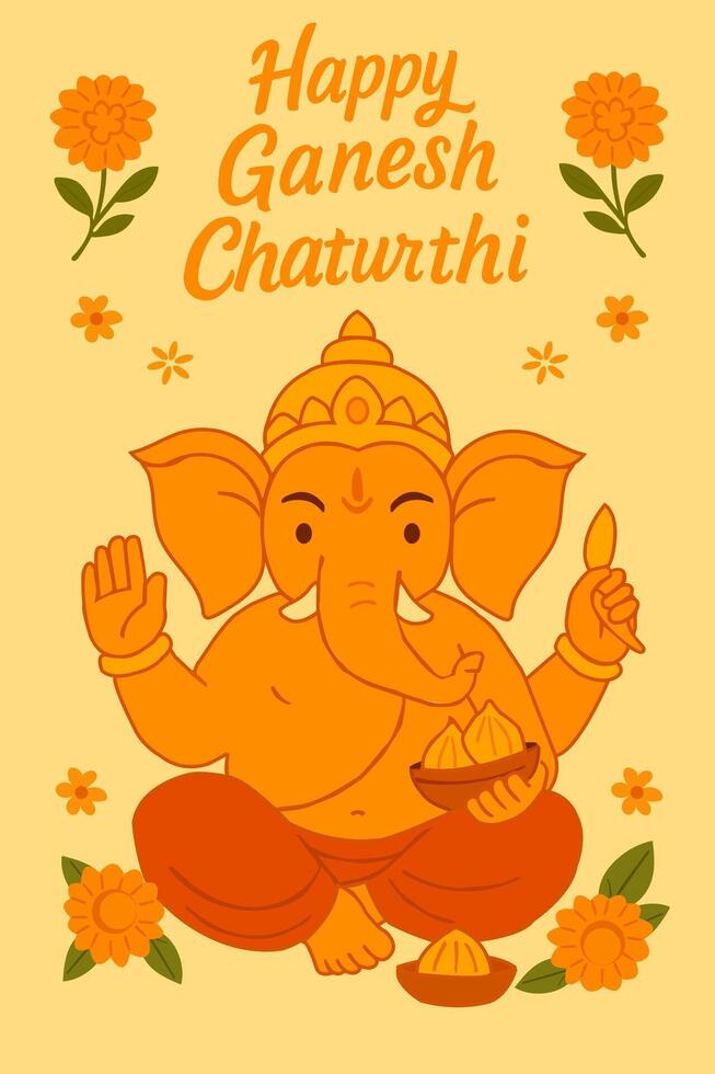 elephantHappy Ganesh Chaturthi vector