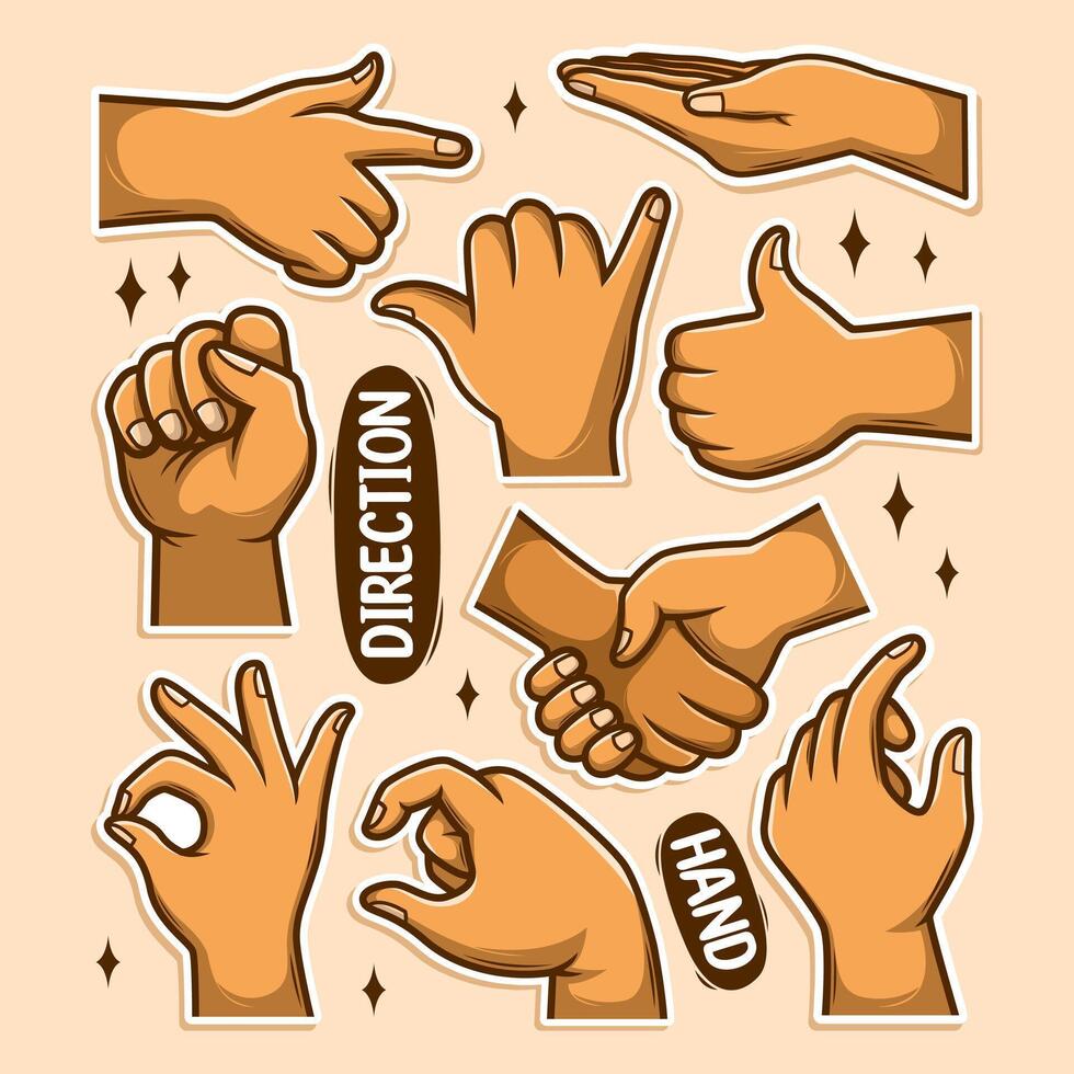 Finger hand direction gesture vector