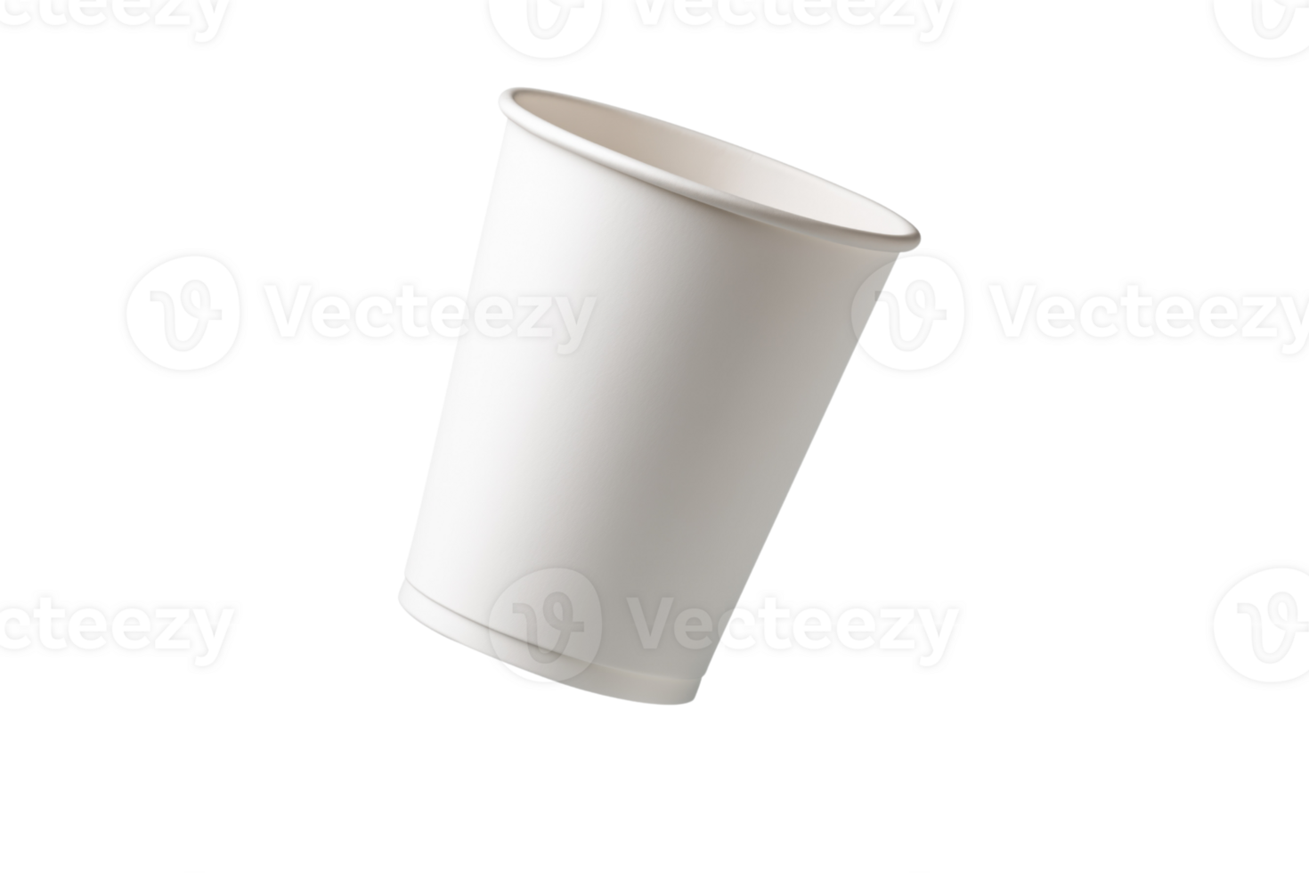 White paper cup Isolated on transparent Background, perfect for beverage serving and food presentation. png