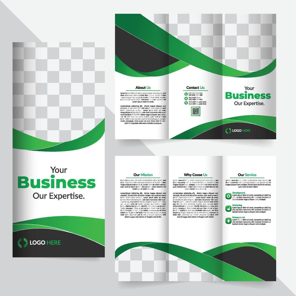 Clean Modern Trifold Brochure vector