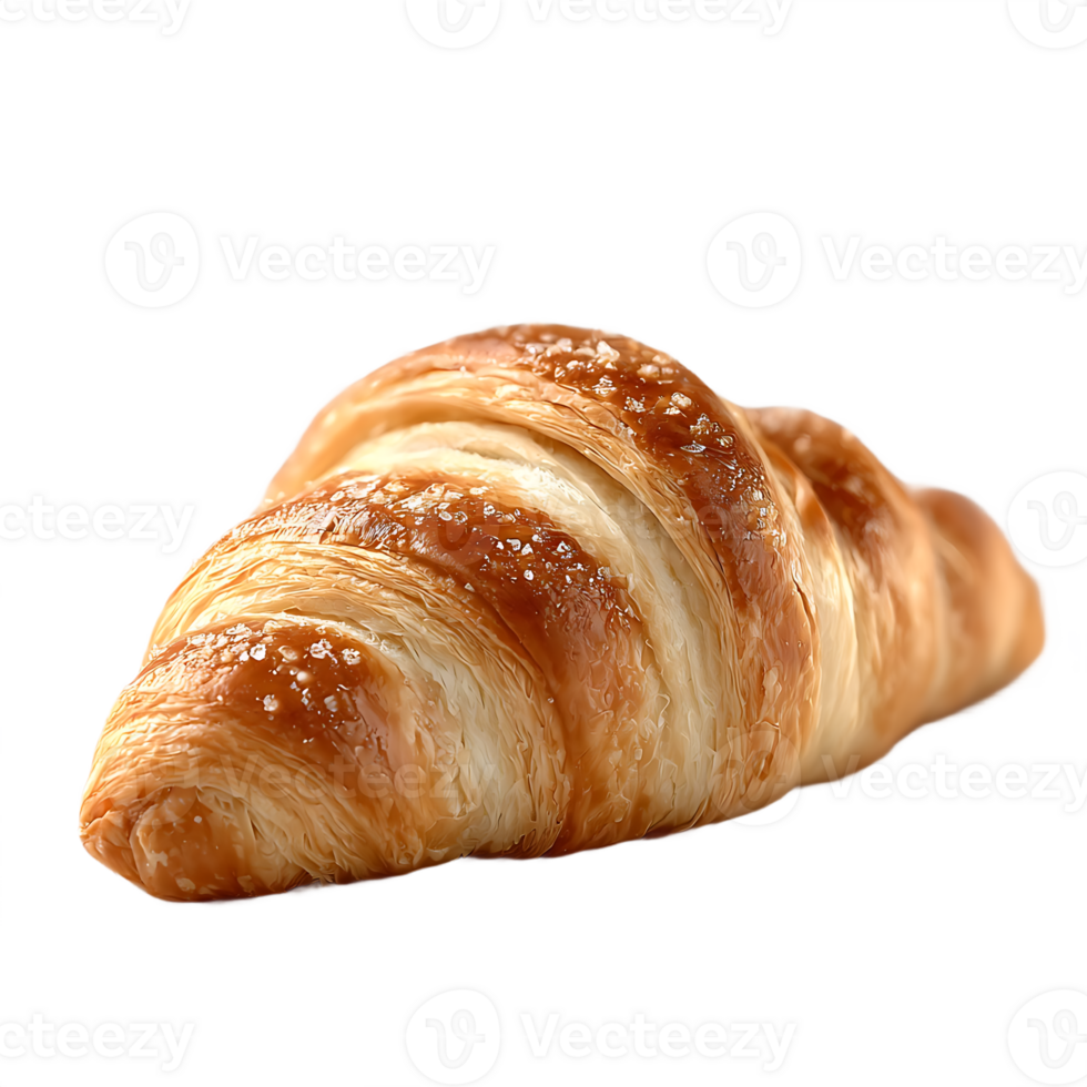 A golden brown croissant with flaky layers and a sugary crust baked to perfection a delicious pastry png