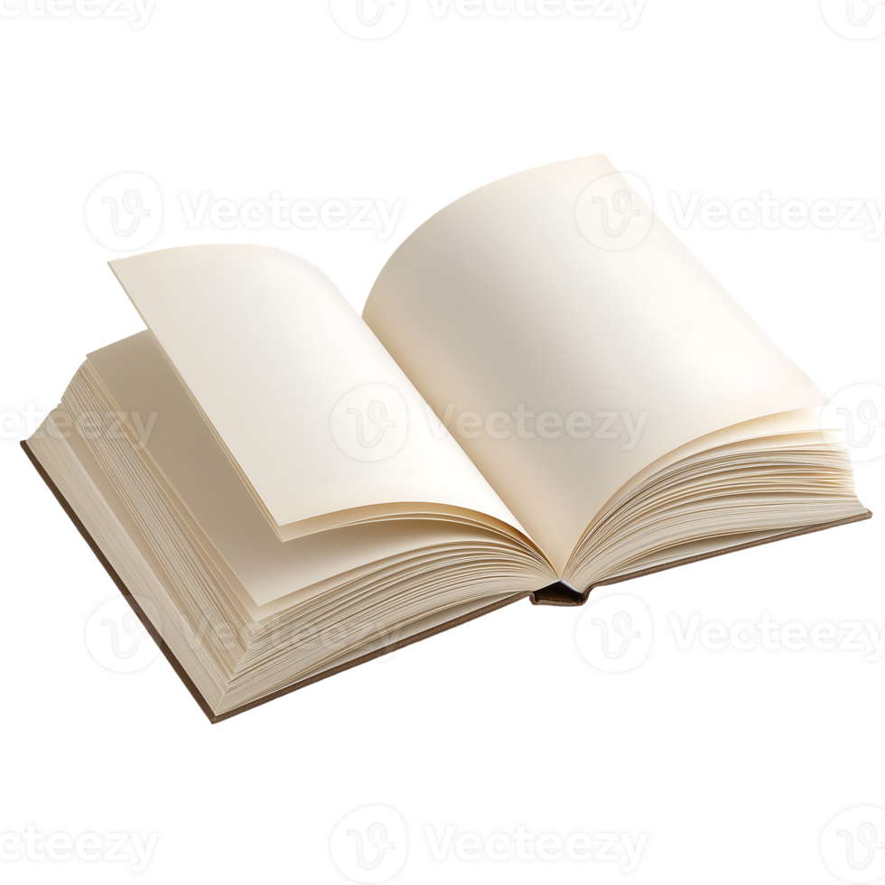 Open book blank pages ready for text or design png