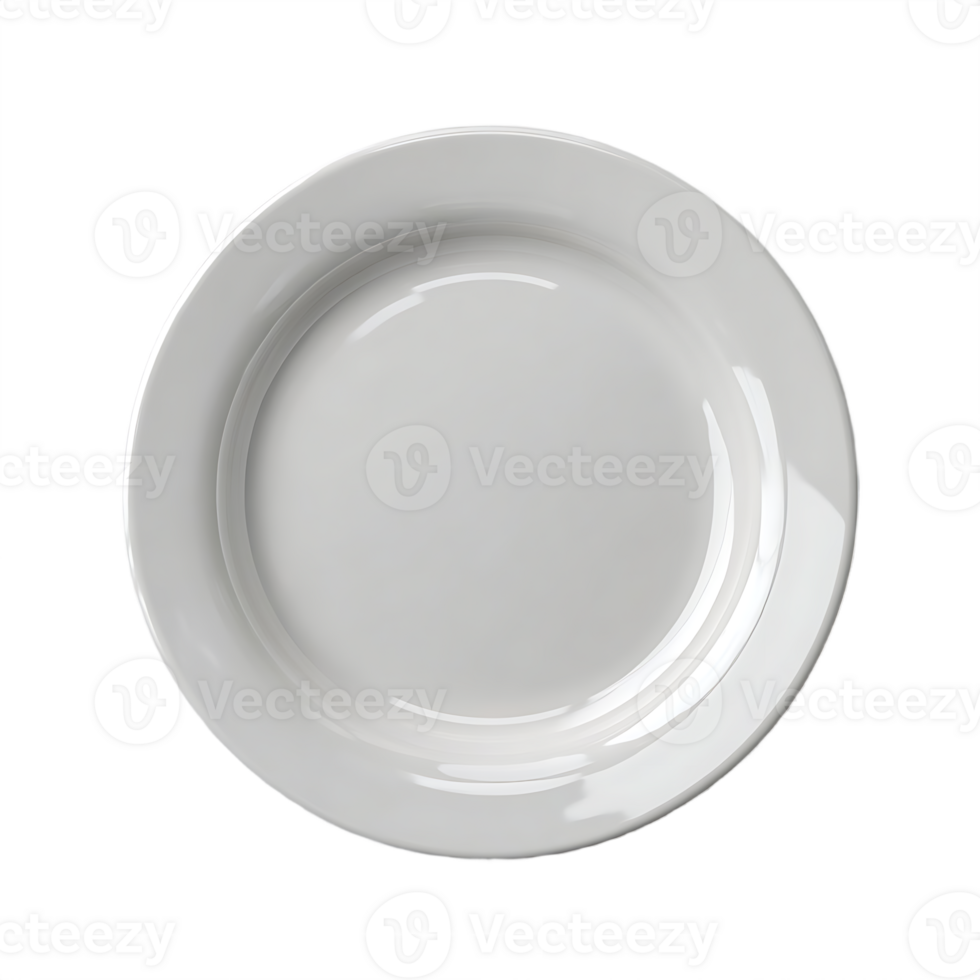 A clean white dinner plate simple elegant design png