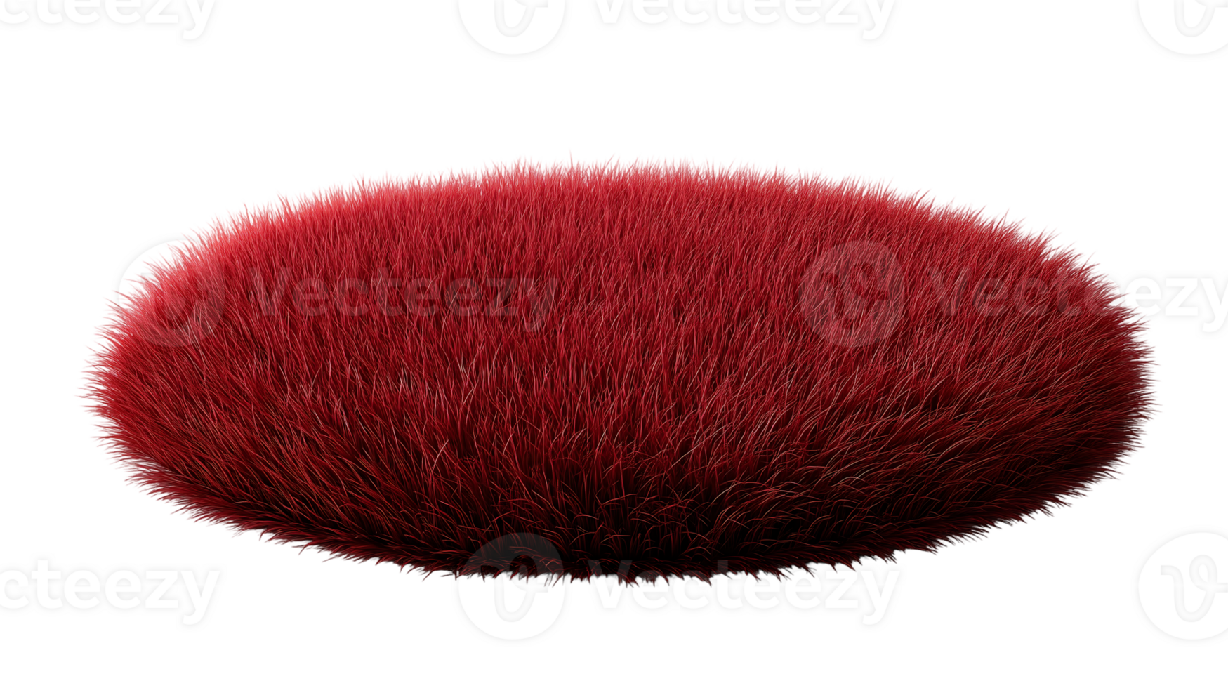 Deep red fluffy brush head png