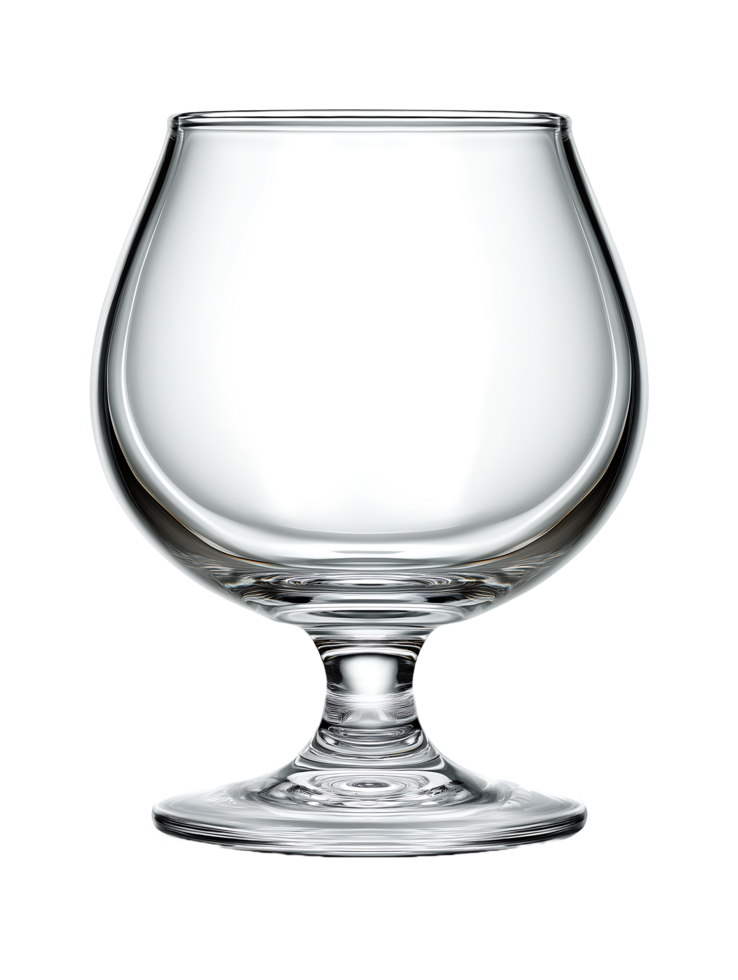 Empty elegant stemmed glass perfect for spirits or dessert wine png