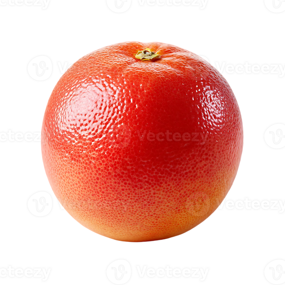 A single ripe red grapefruit showing its textured skin png