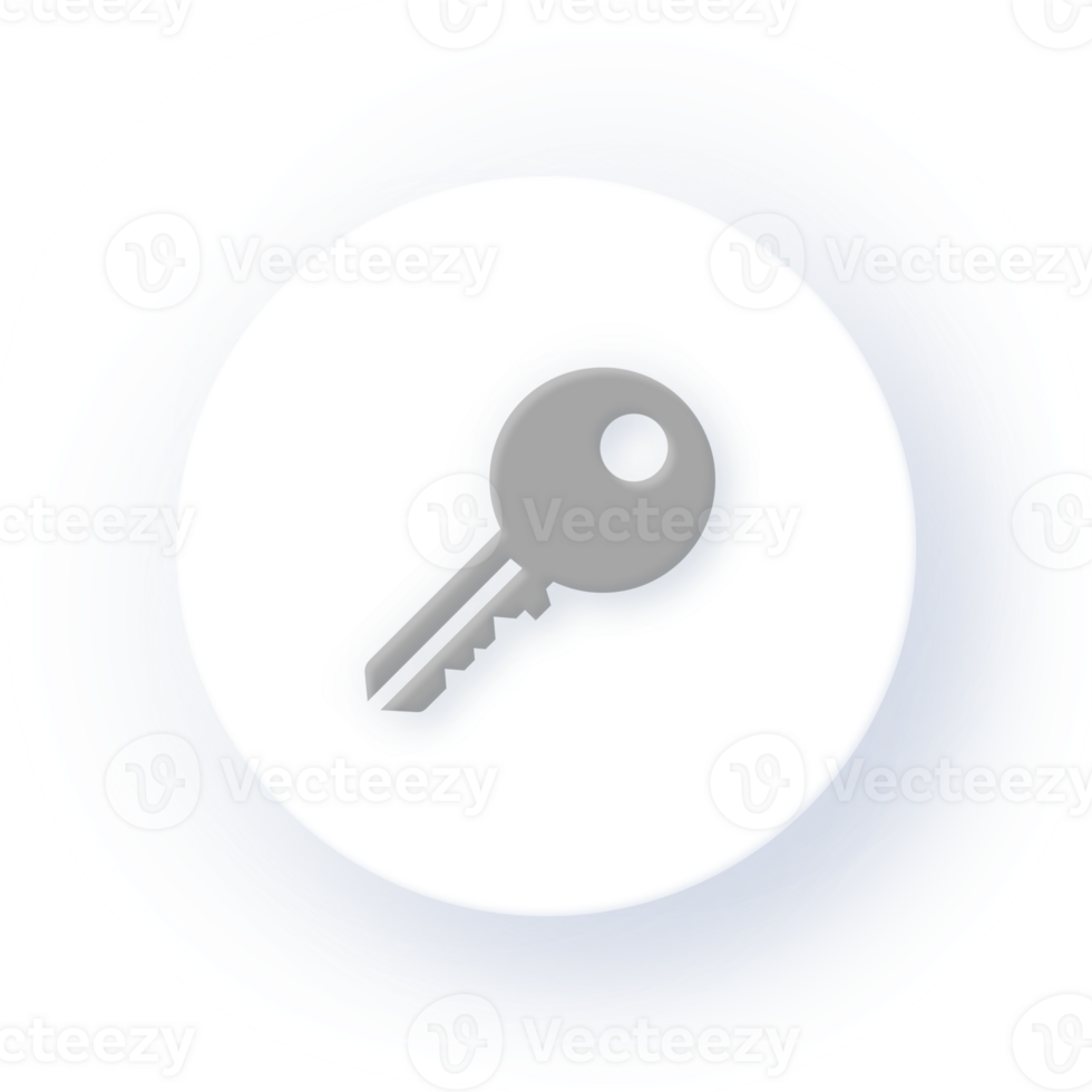 Neumorphism Icon Key Icon Soft Drop Shadow on Dark Background Neumorphic UI UX Design User Interface Neumorphism Shadow png