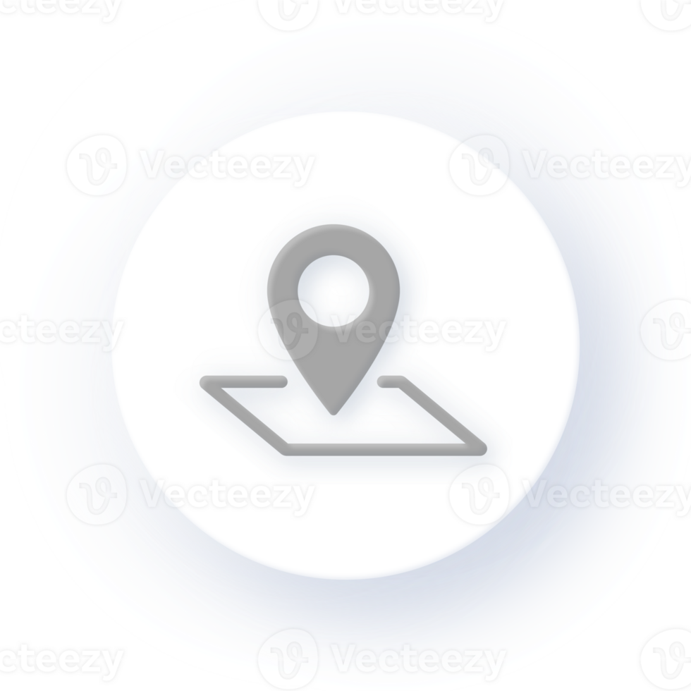 Neumorphism Icon Location Pin Icon Soft Drop Shadow on Dark Background Neumorphic UI UX Design User Interface Neumorphism Shadow png