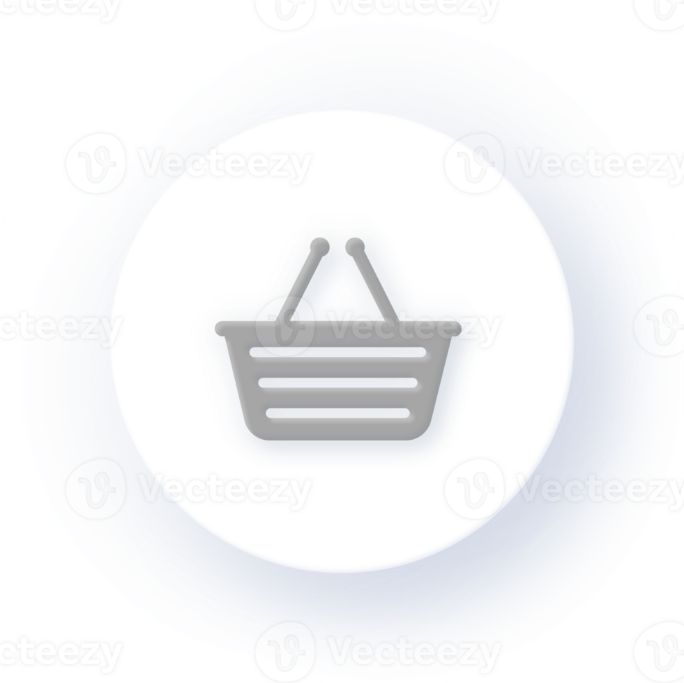 Neumorphism Icon Basket Icon Soft Drop Shadow on Dark Background Neumorphic UI UX Design User Interface Neumorphism Shadow png