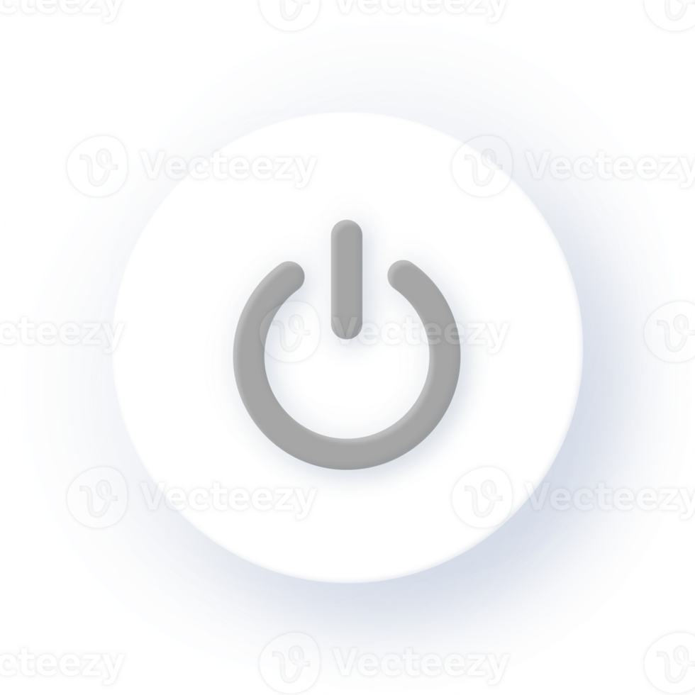 Neumorphism Icon Power Icon On Off Icon Soft Drop Shadow on Dark Background Neumorphic UI UX Design User Interface Neumorphism Shadow png