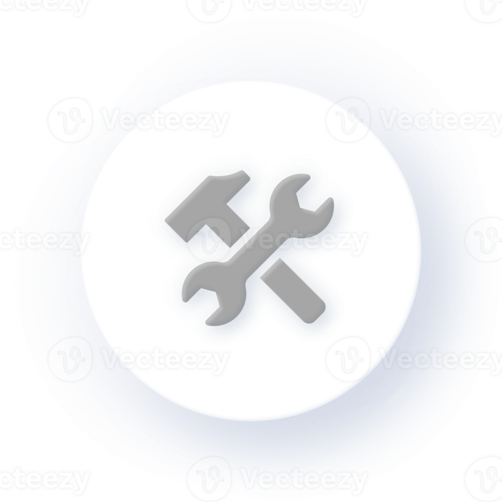 Neumorphism Icon Repair Icon Soft Drop Shadow on Dark Background Neumorphic UI UX Design User Interface Neumorphism Shadow png