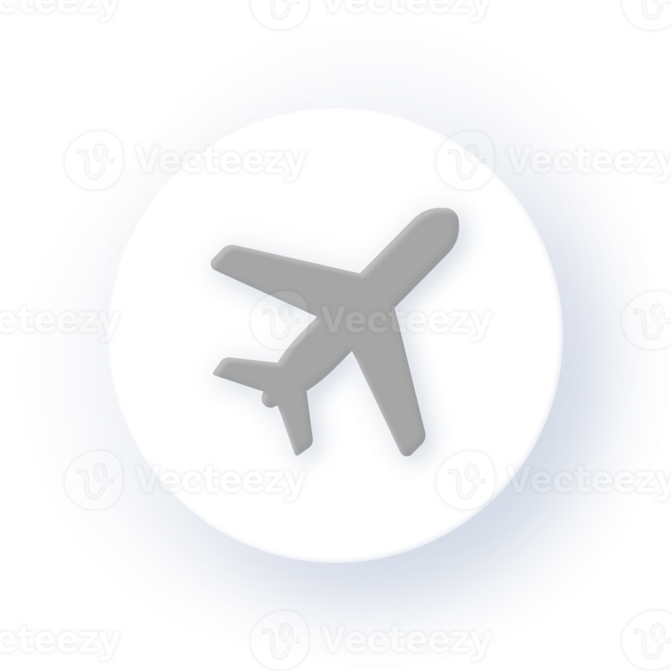 Neumorphism Icon Airplane Icon Soft Drop Shadow on Dark Background Neumorphic UI UX Design User Interface Neumorphism Shadow png