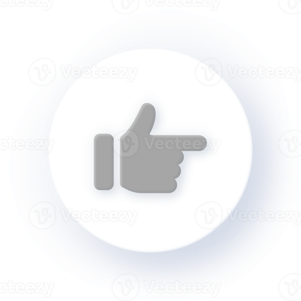 Neumorphism Icon Thumbs Up Icon Soft Drop Shadow on Dark Background Neumorphic UI UX Design User Interface Neumorphism Shadow png