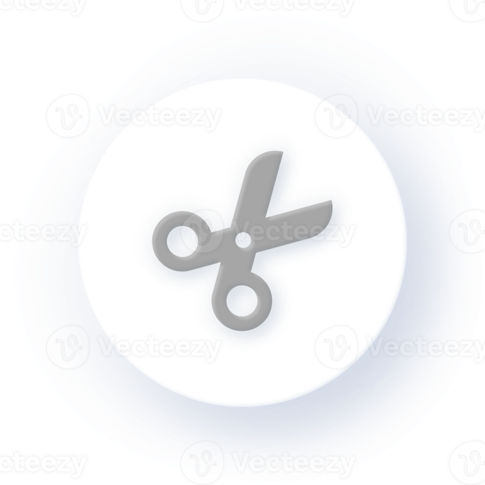 Neumorphism Icon Scissors Icon Soft Drop Shadow on Dark Background Neumorphic UI UX Design User Interface Neumorphism Shadow png