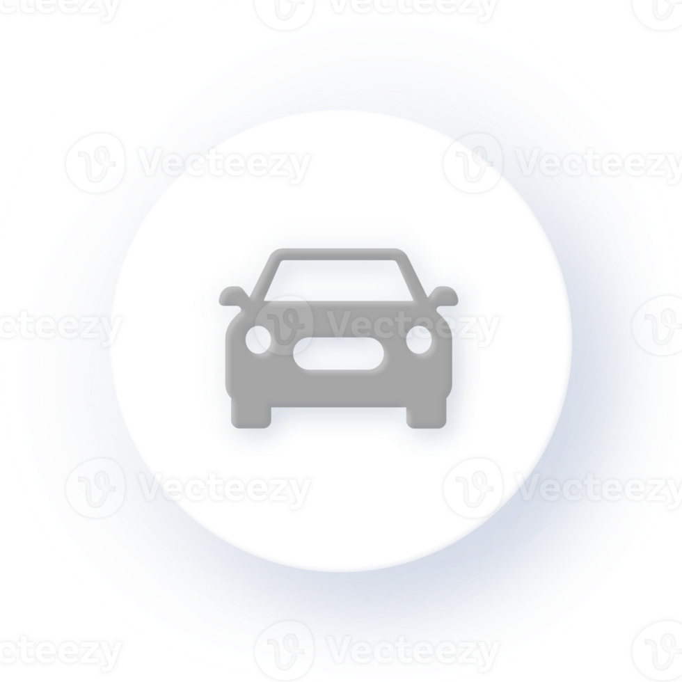 Neumorphism Icon Car Icon Soft Drop Shadow on Dark Background Neumorphic UI UX Design User Interface Neumorphism Shadow png
