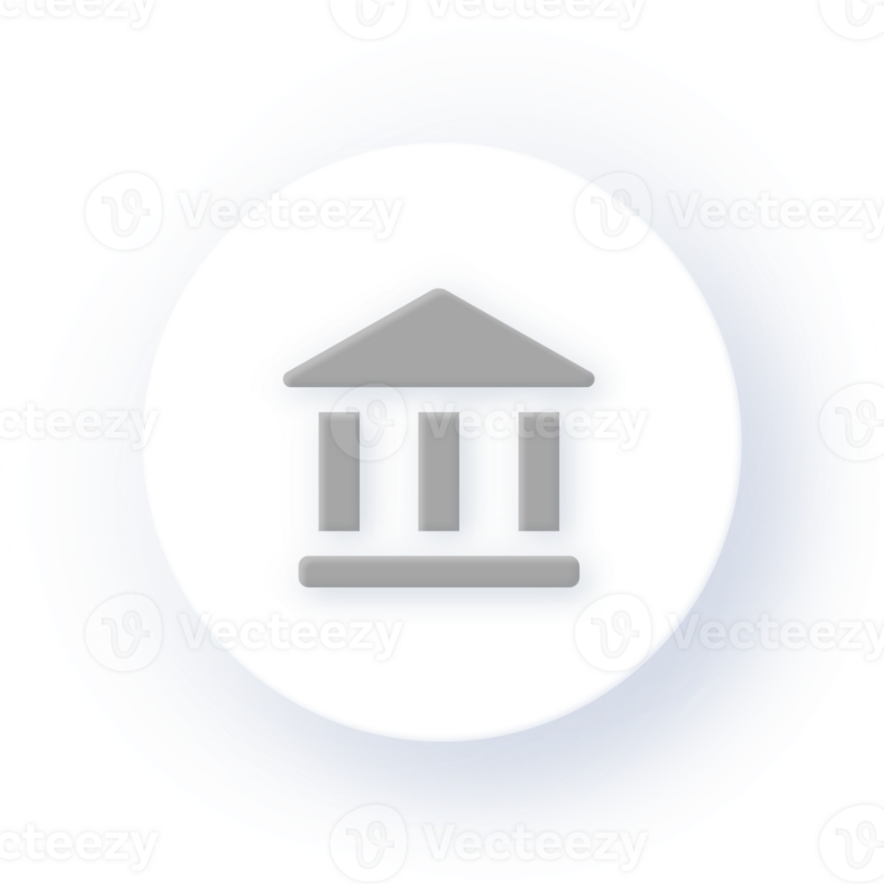 Neumorphism Icon Bank Icon Soft Drop Shadow on Dark Background Neumorphic UI UX Design User Interface Neumorphism Shadow png
