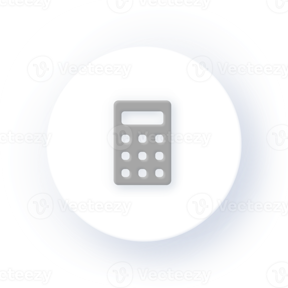 Neumorphism Icon Calculator Icon Soft Drop Shadow on Dark Background Neumorphic UI UX Design User Interface Neumorphism Shadow png