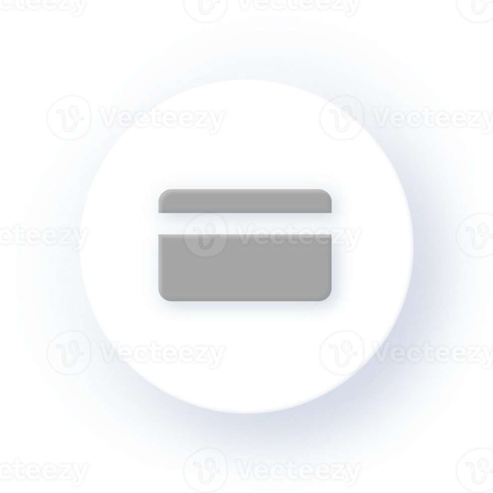 Neumorphism Icon Credit Card Icon Soft Drop Shadow on Dark Background Neumorphic UI UX Design User Interface Neumorphism Shadow png