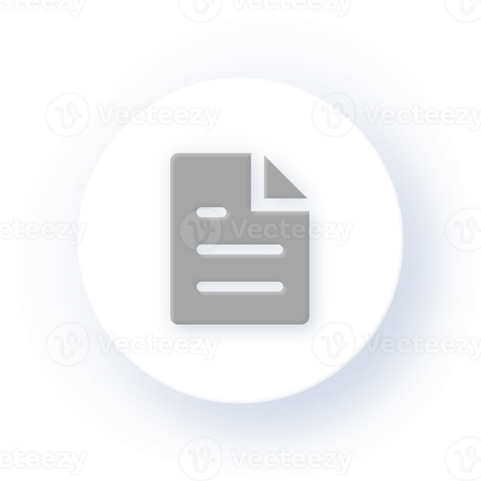 Neumorphism Icon Document Icon Soft Drop Shadow on Dark Background Neumorphic UI UX Design User Interface Neumorphism Shadow png