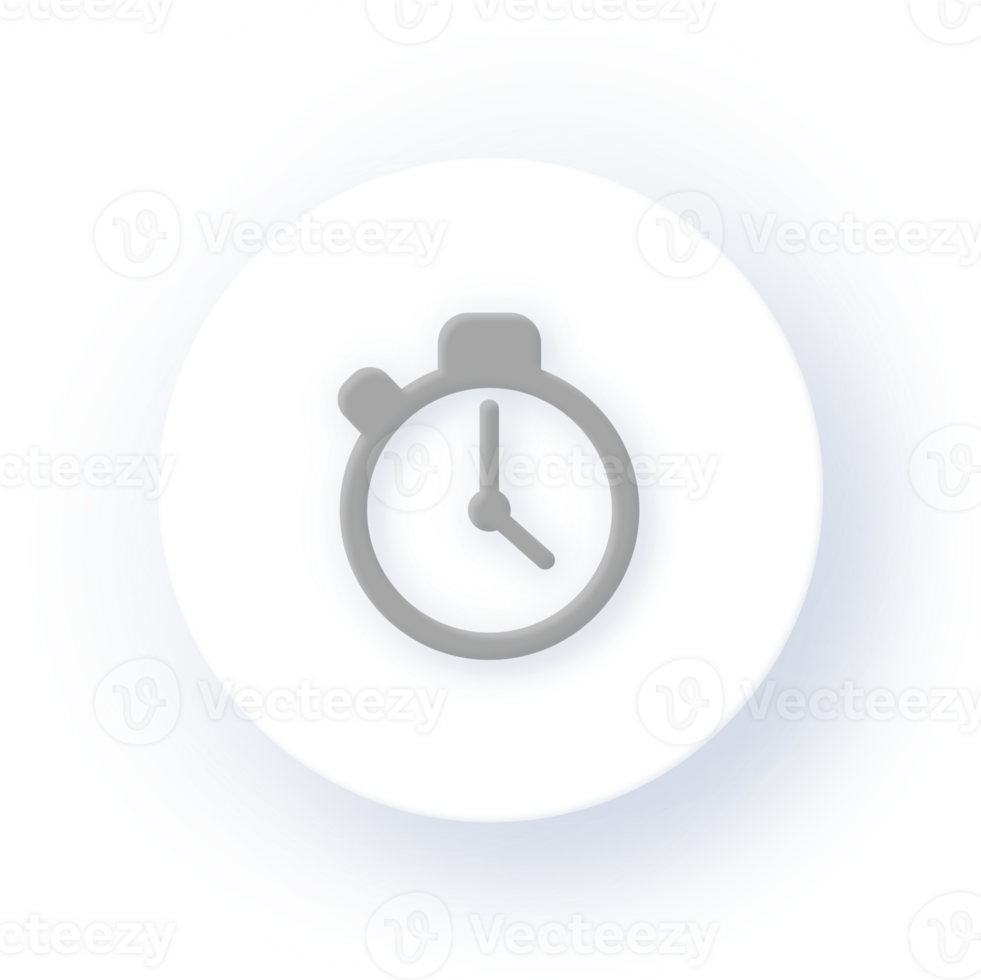 Neumorphism Icon Timer Icon Soft Drop Shadow on Dark Background Neumorphic UI UX Design User Interface Neumorphism Shadow png