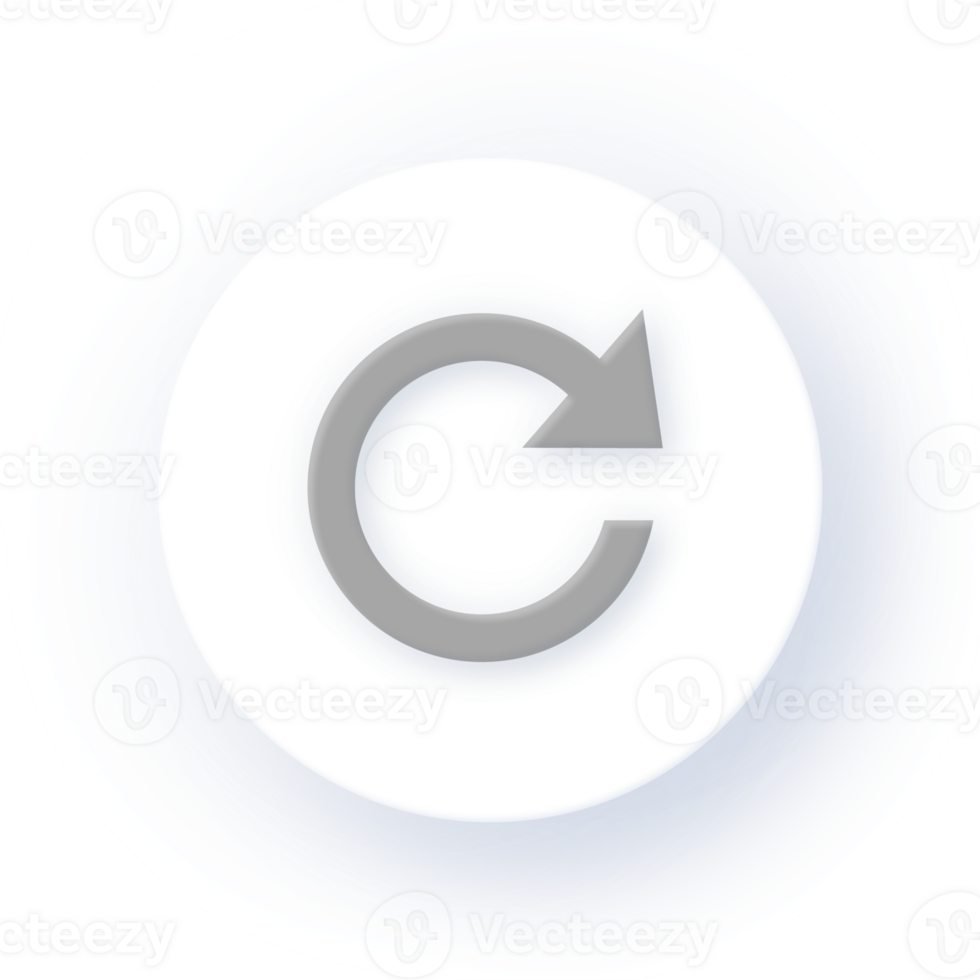 Neumorphism Icon Refresh Icon Soft Drop Shadow on Dark Background Neumorphic UI UX Design User Interface Neumorphism Shadow png