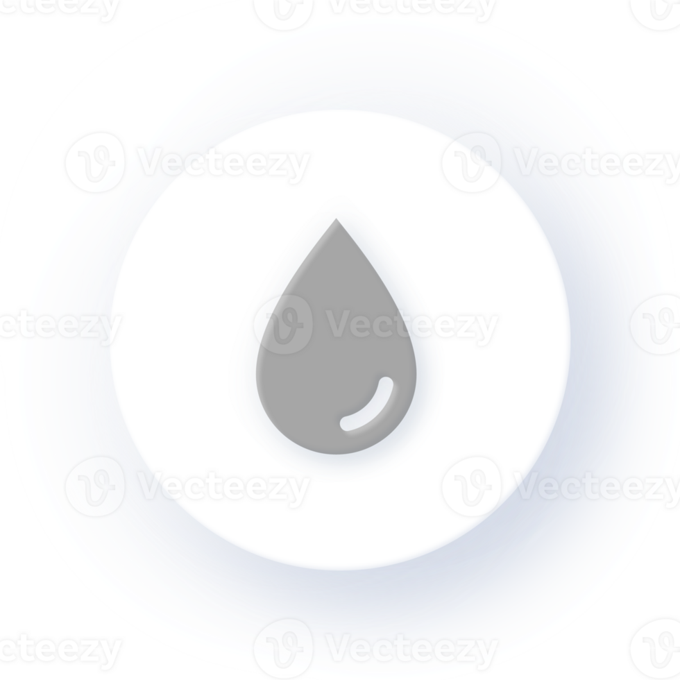 Neumorphism Icon Water Drop Icon Soft Drop Shadow on Dark Background Neumorphic UI UX Design User Interface Neumorphism Shadow png