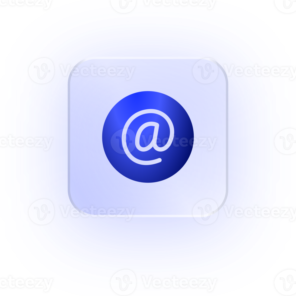Glassmorphism Icon Circle At Symbol Icon Circle At Icon Soft Shadow Glassmorphic Email Icon Round At Icon Address Sign Contact Symbol Communication Icon Internet Symbol Email Address png