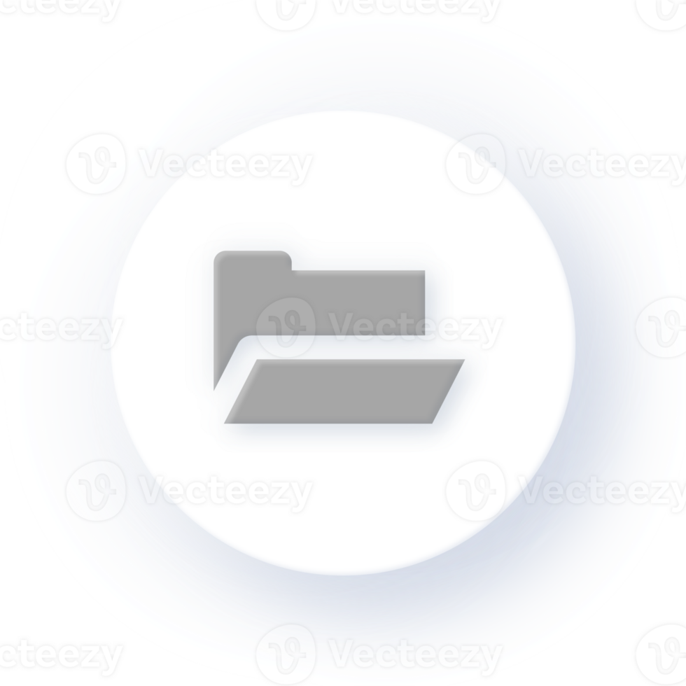 Neumorphism Icon Folder Icon Soft Drop Shadow on Dark Background Neumorphic UI UX Design User Interface Neumorphism Shadow png