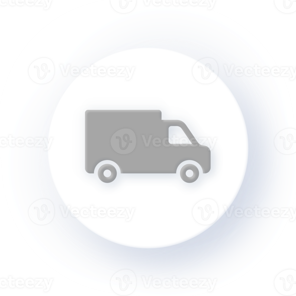 Neumorphism Icon Shipping Icon Soft Drop Shadow on Dark Background Neumorphic UI UX Design User Interface Neumorphism Shadow png