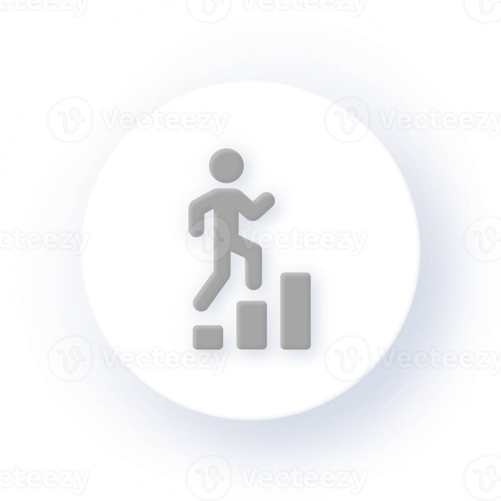 Neumorphism Icon Growth Icon Progress Icon Soft Drop Shadow on Dark Background Neumorphic UI UX Design User Interface Neumorphism Shadow png