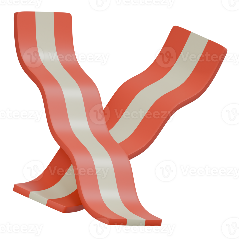 3D Render Bacon Icon png