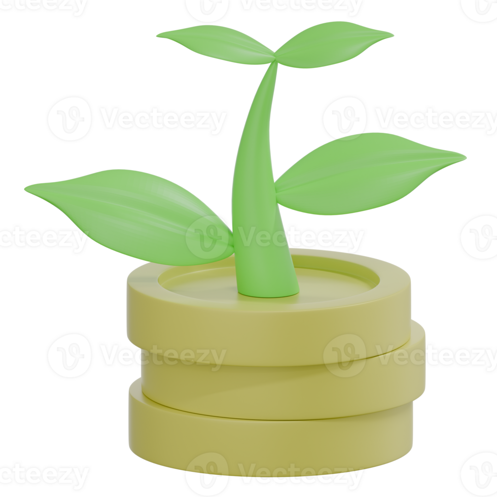 3D Return of Investment Icon png