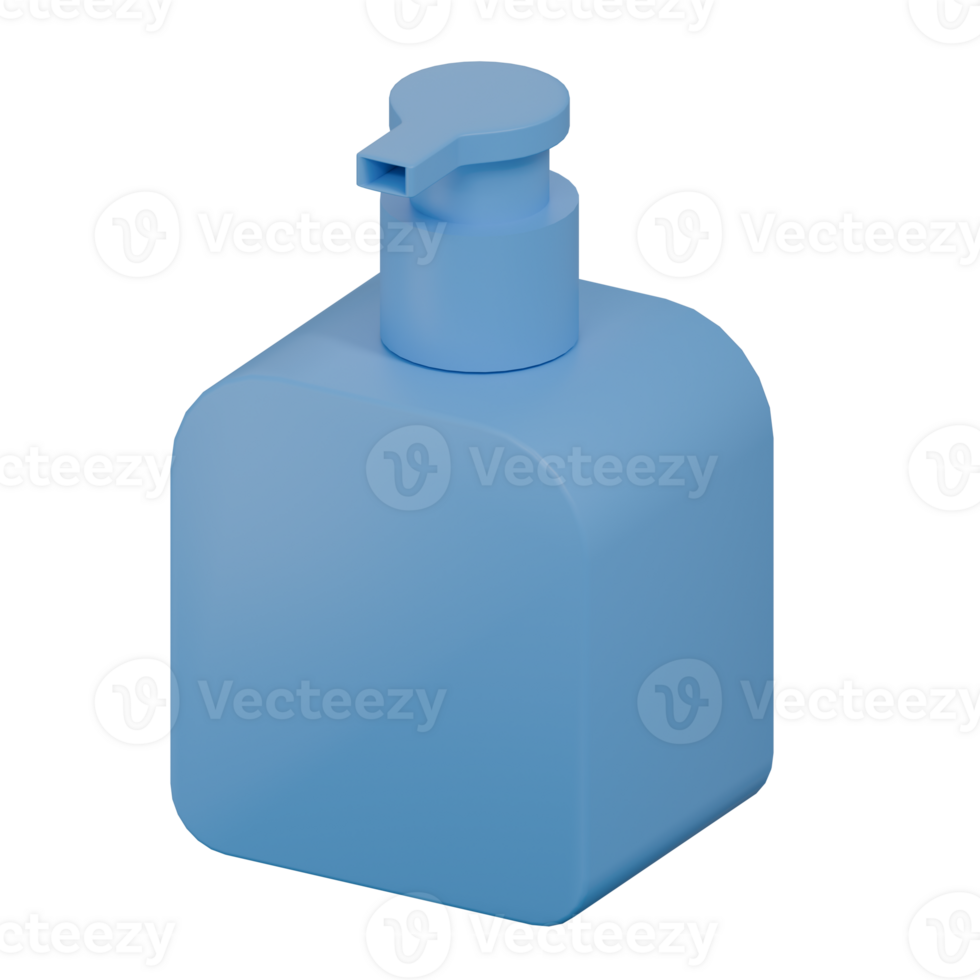 3D Render Liquid Shampoo png