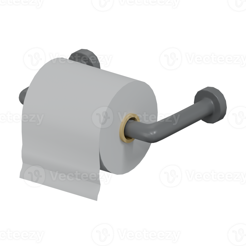3D Render Toilet Paper png
