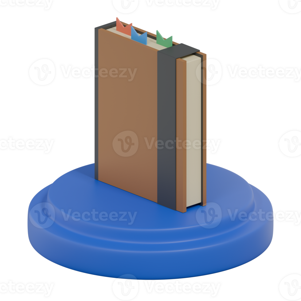 3D Render Isometric Notebook Icon png