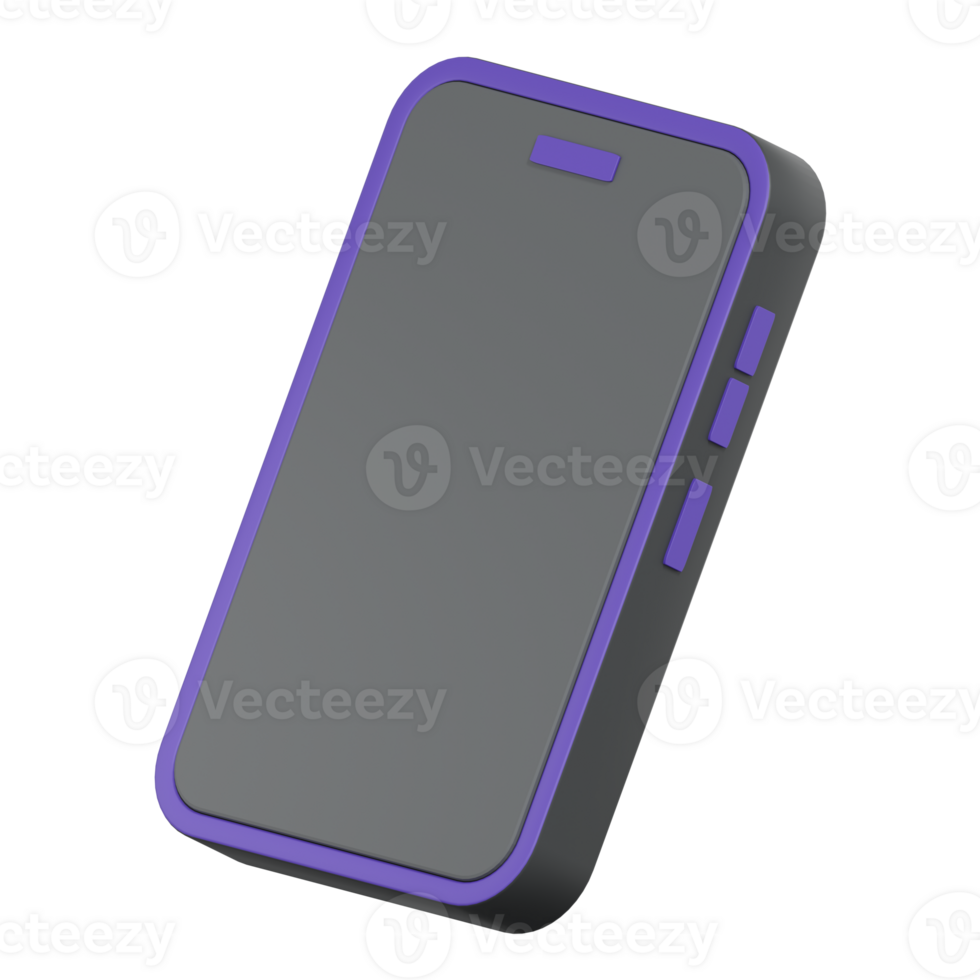3D Render Isometric Smartphone Icon png