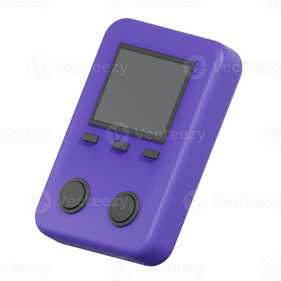 3D Render Isometric of Game Console Portable png