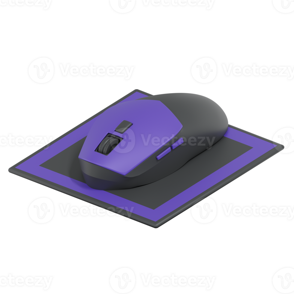 3D Render Isometric Mouse Icon png