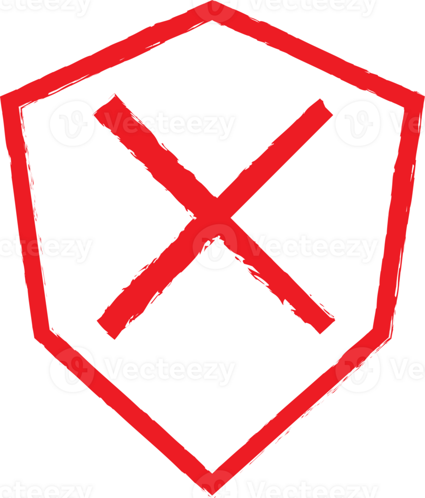 Red Shield with Cross Symbol png