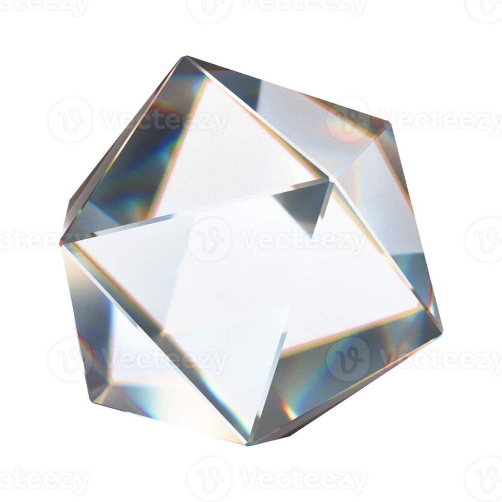 transparent crystal abstract glass shape png