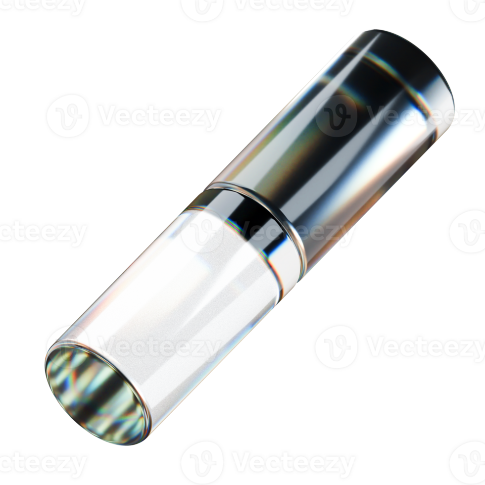 a glass tube that reflects light and is transparent png