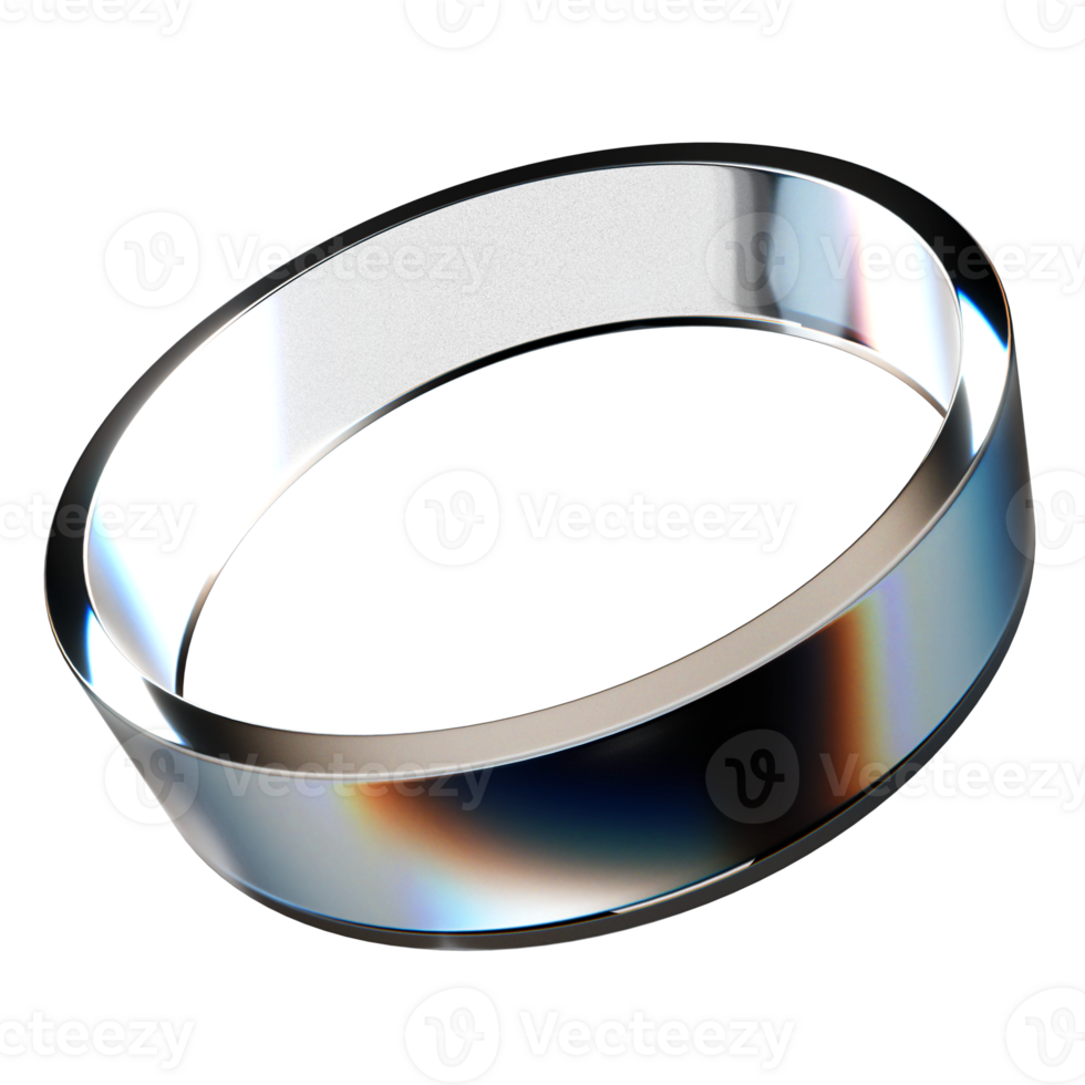 abstract glass shapes, glass rings reflecting light png