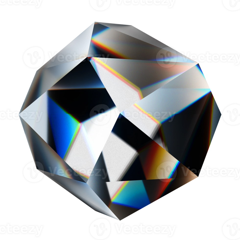 transparent abstract glass form, crystals found in mines or jewelry png