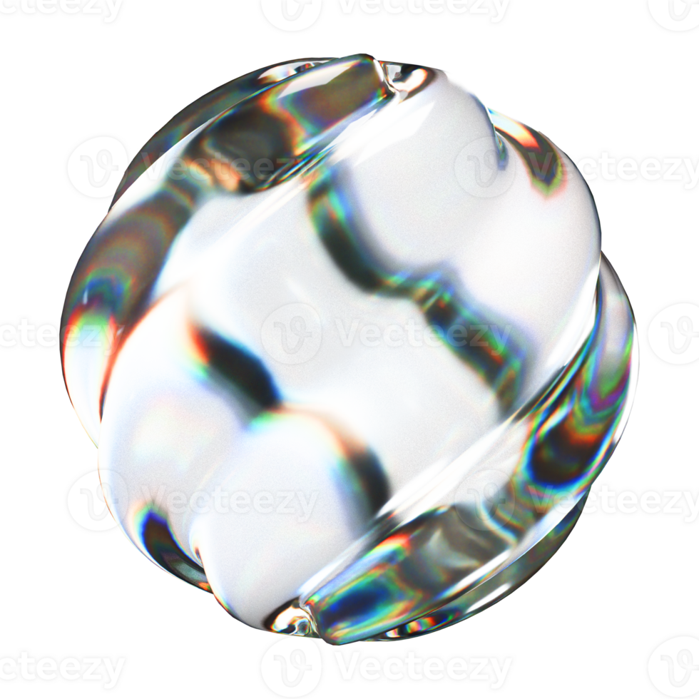 abstract glass shapes, twisted balls png