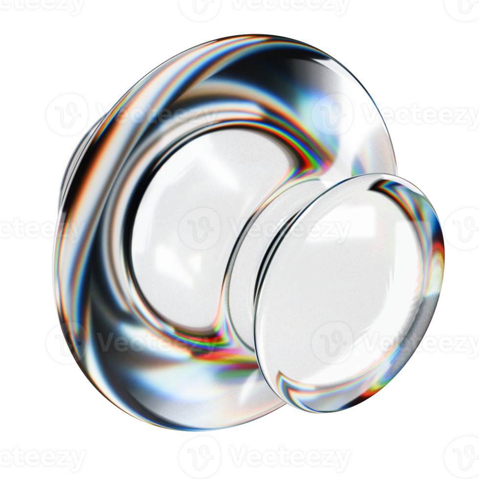 transparent abstract glass shape that reflects light png