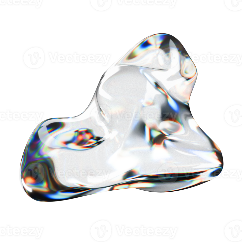 abstract glass shape, with random abstract texture png