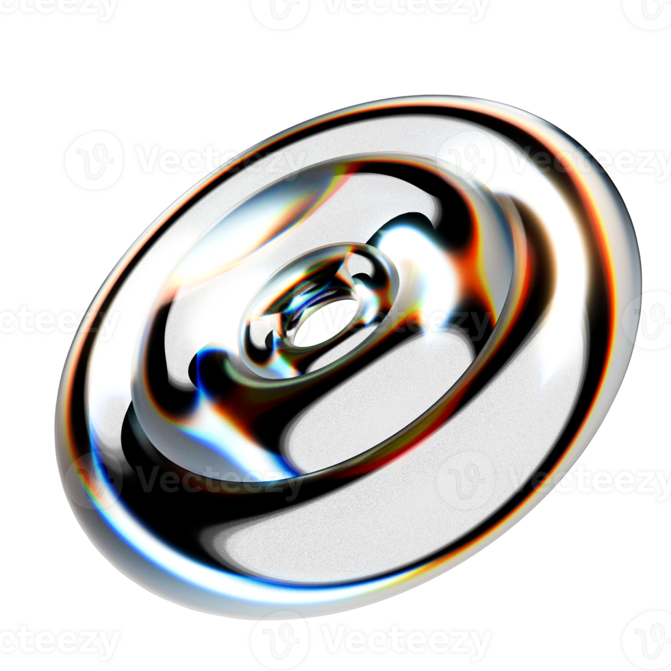 transparent abstract glass shape, round glass that has the same pattern in the middle png