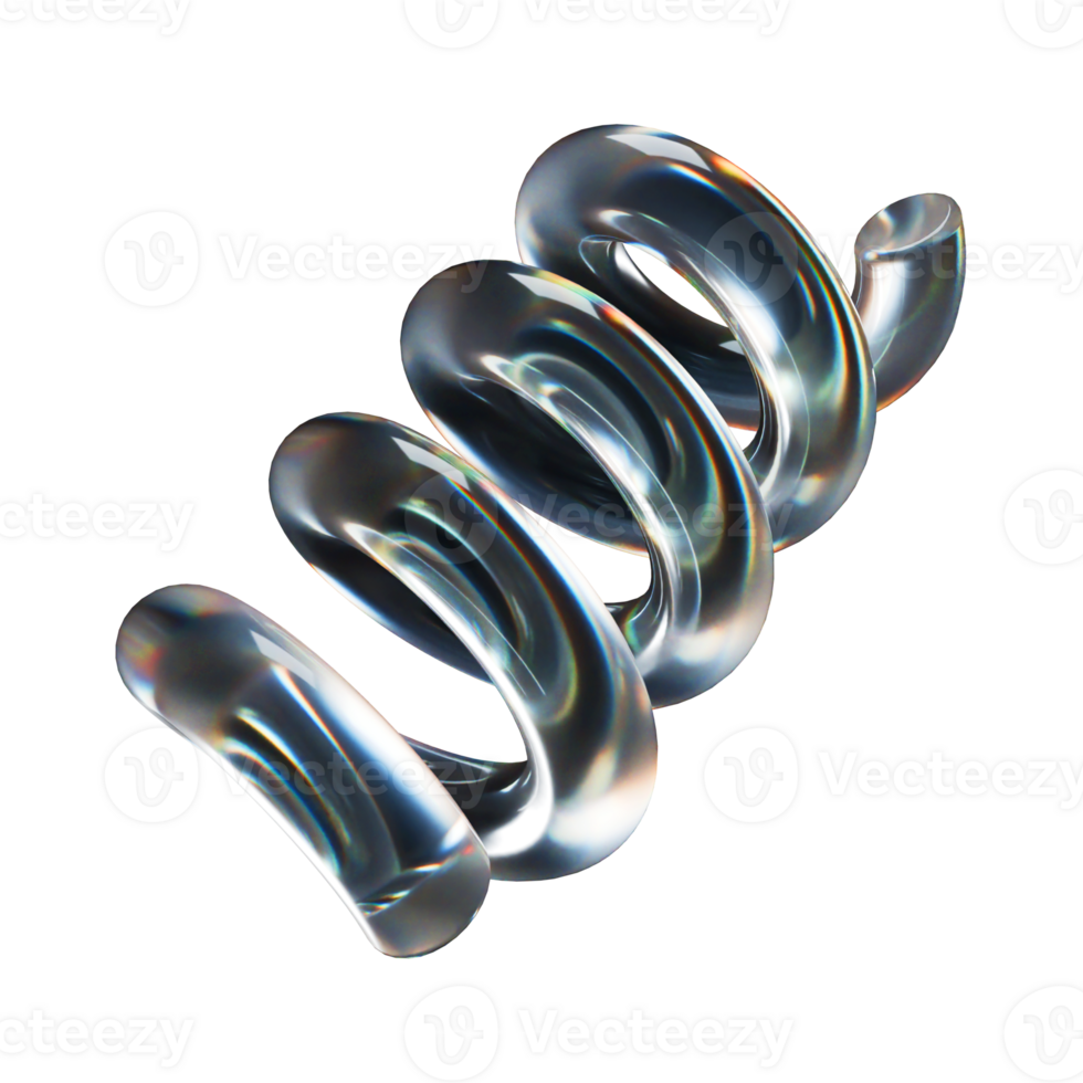 transparent abstract glass shape, spring like glass png