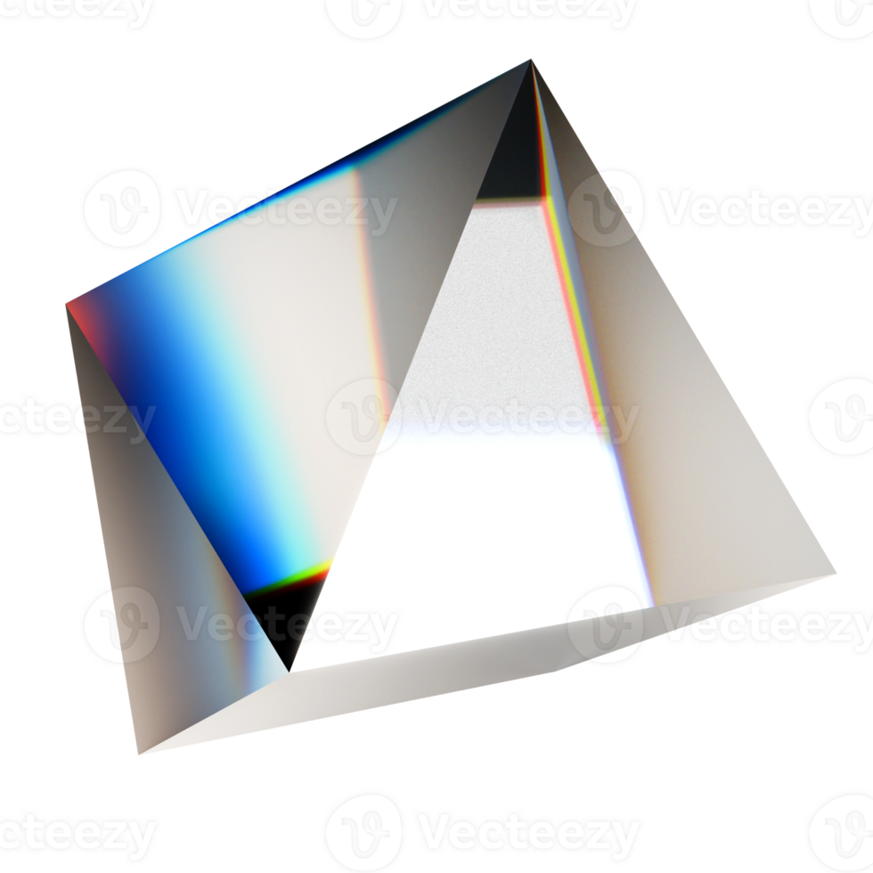 abstract glass shapes, prisms that reflect beautiful light png
