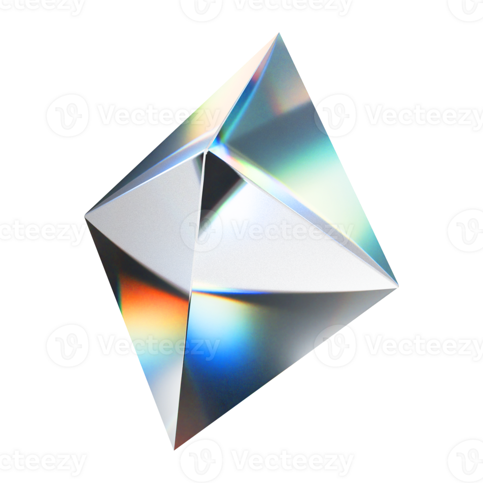 prism glass object that reflects light png